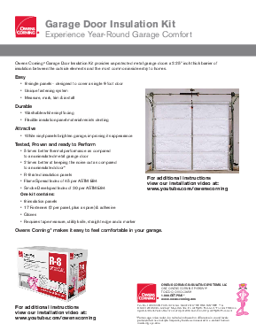 Garage Door Insulation Kit Owens Corning Insulation Garage Door Insulation Kit Owens Corning Insulation