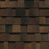 TruDefinition® Duration FLEX™ Brownwood brown shingles have a color that is achieved achieved through a mix of dark brown, light brown, and tan granules.