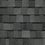 TruDefinition® Duration FLEX™ Estate Gray dark gray shingles have a color that is achieved achieved through a mix of light, medium, and dark gray granules.